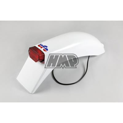 Guarda lamas trás vintage FANTIC 50 / 75 / 80 / 125 1979-1982 / LAVARDA 125cc 1978-1981 / ANFESA / M.ROBERT / APRILIA RX 80 1982-1983 / branco - UFO